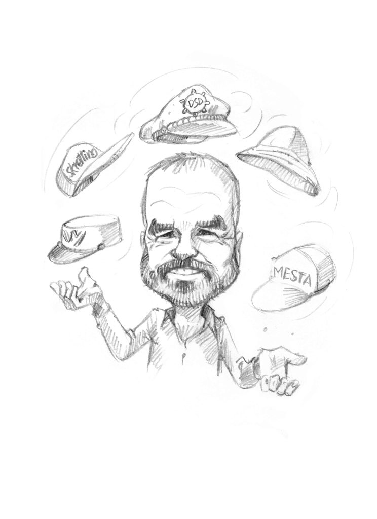 Karikaturtegning av Ingvald Løyning
