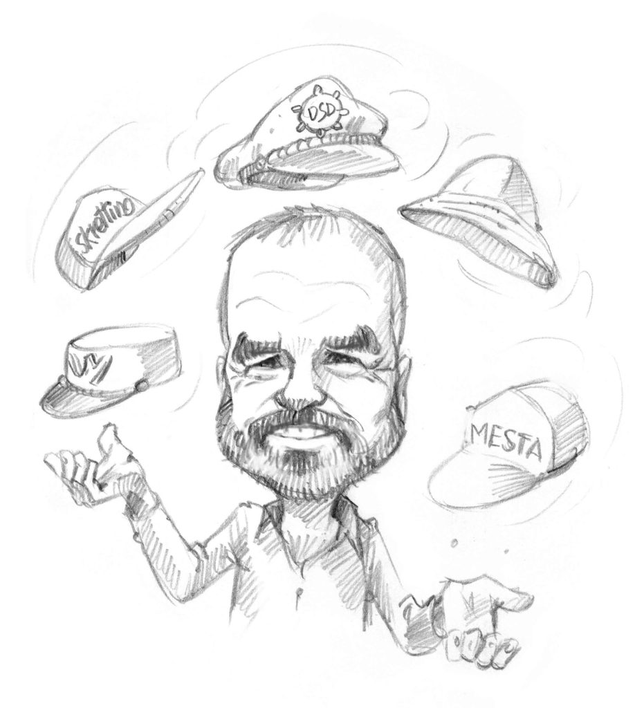 Karikaturtegning av Ingvald Løyning