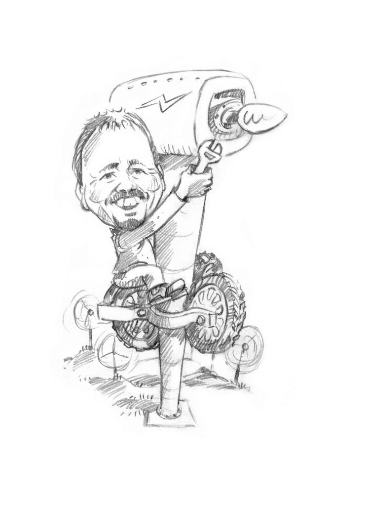 Karikaturtegning av Ivan Rafoss
