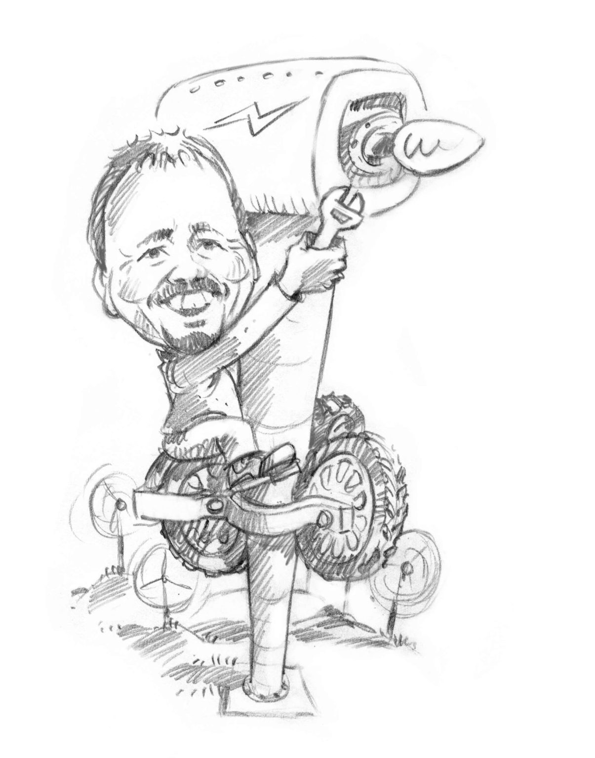 Karikaturtegning av Ivan Rafoss