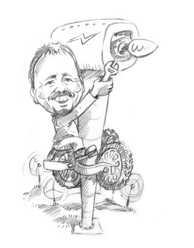 Karikaturtegning av Ivan Rafoss